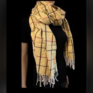 Plaid Yellow Scarf